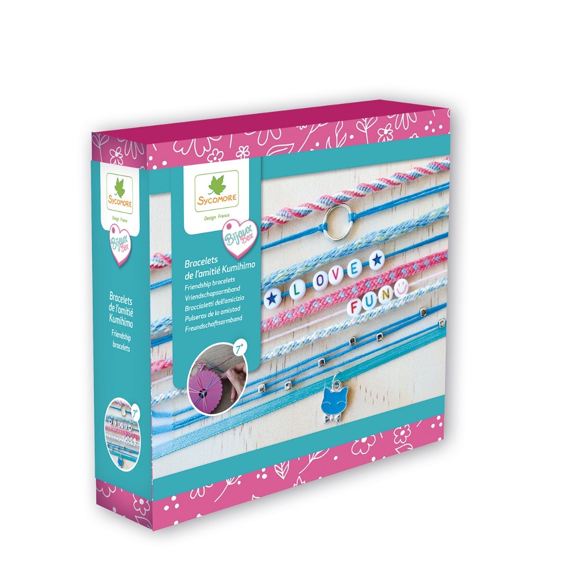 Bracelets d'amitié Kumihimo Sycomore