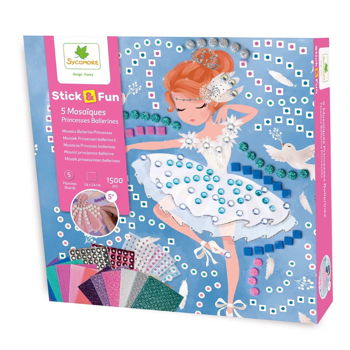 5 mosaïques Princesses ballerine Sycomore