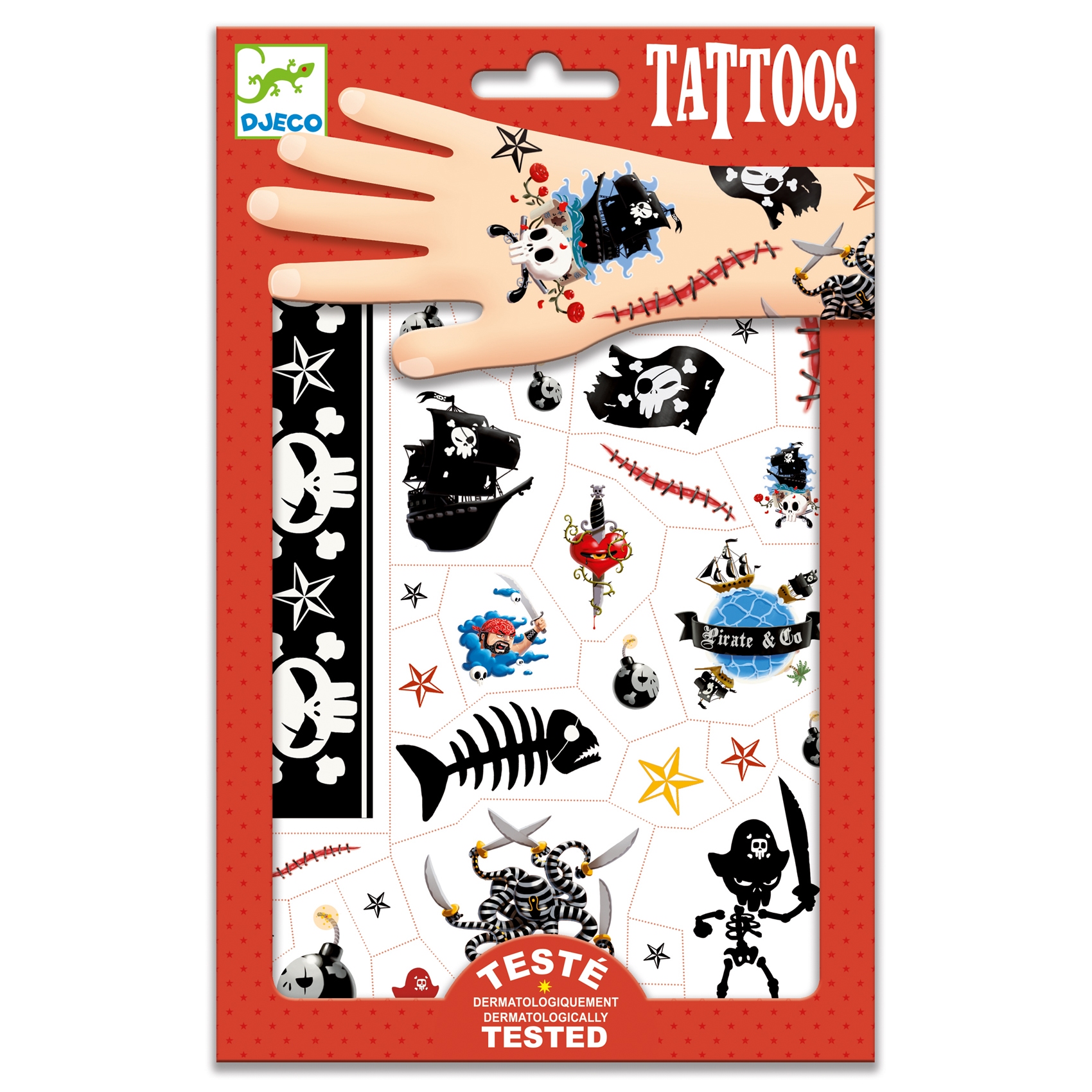 Tatouages enfant Pirates Djeco