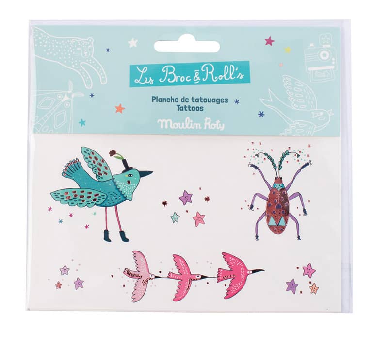 Tatouages oiseaux Les Broc'  Rolls Moulin Roty