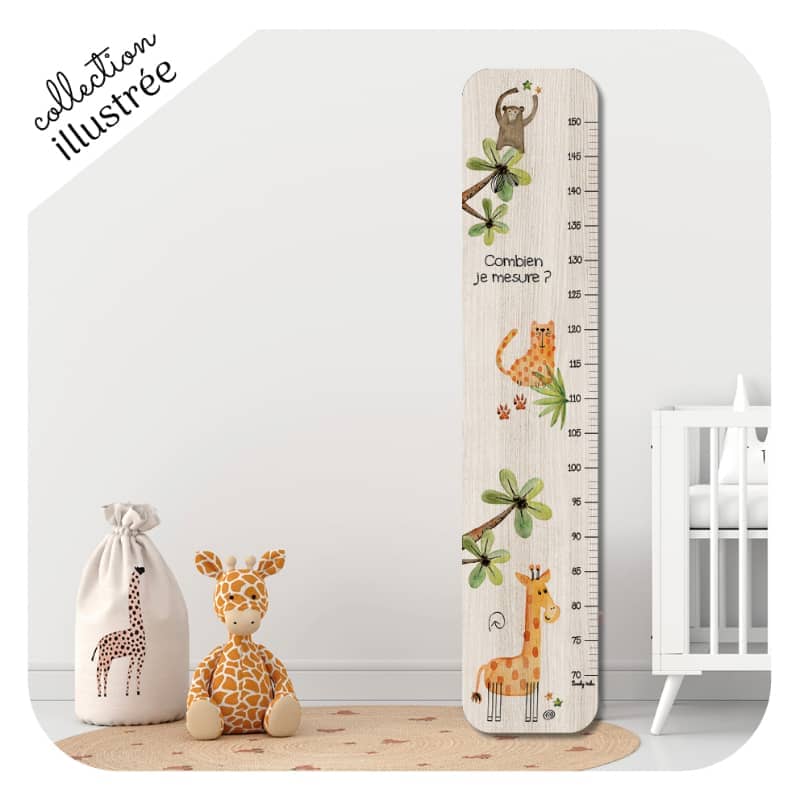 Toise en bois Aquarelles dans la jungle Lovely Tribu