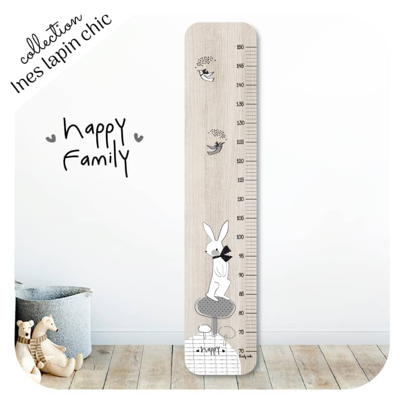 Toise en bois Lapin chic Ines Lovely Tribu