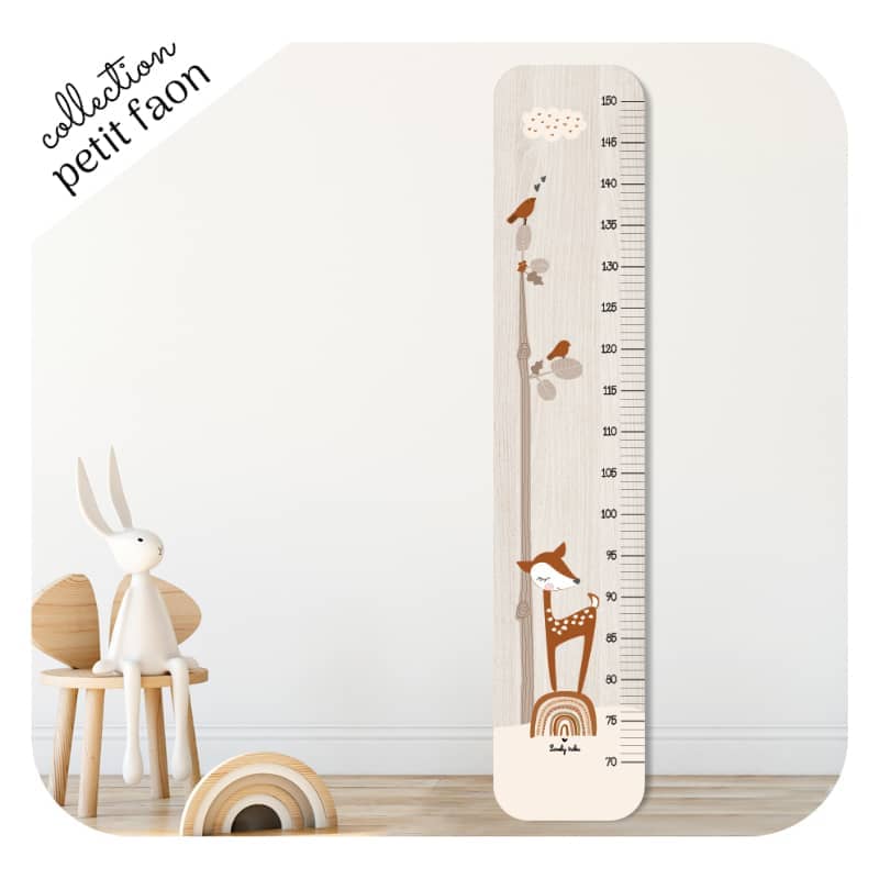 Toise en bois Petit faon terracotta Lovely Tribu