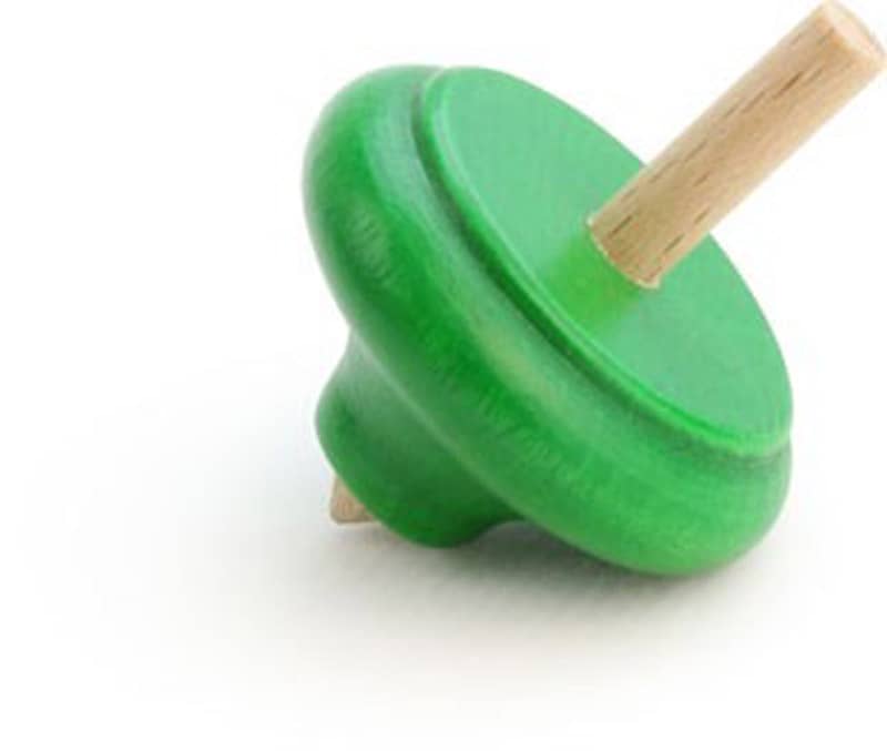 Toupie teintee verte Vilac