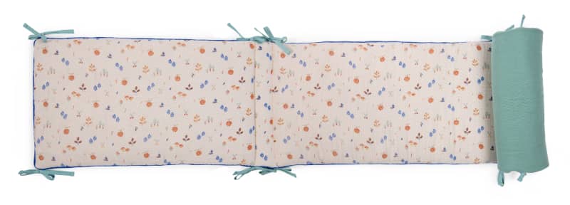 Tour de lit creme motif cueillette Pomme des bois Moulin Roty