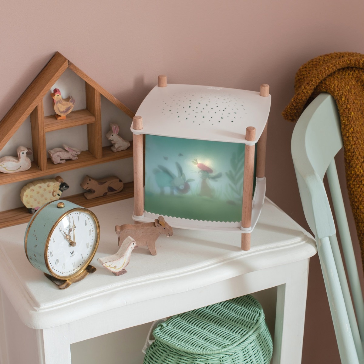 Lanterne magique  revolution 20 Trois petits lapins Moulin Roty