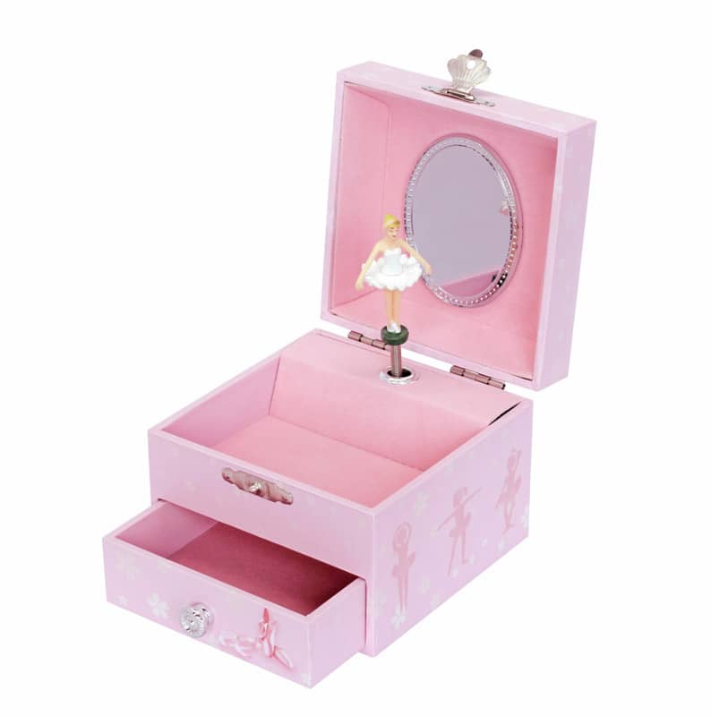 trousselier coffret cube chaussons ballerine rose