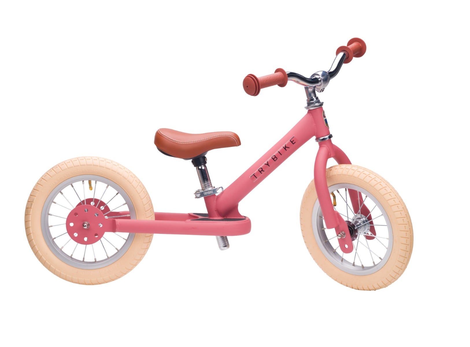 Draisienne acier rose vintage Trybike