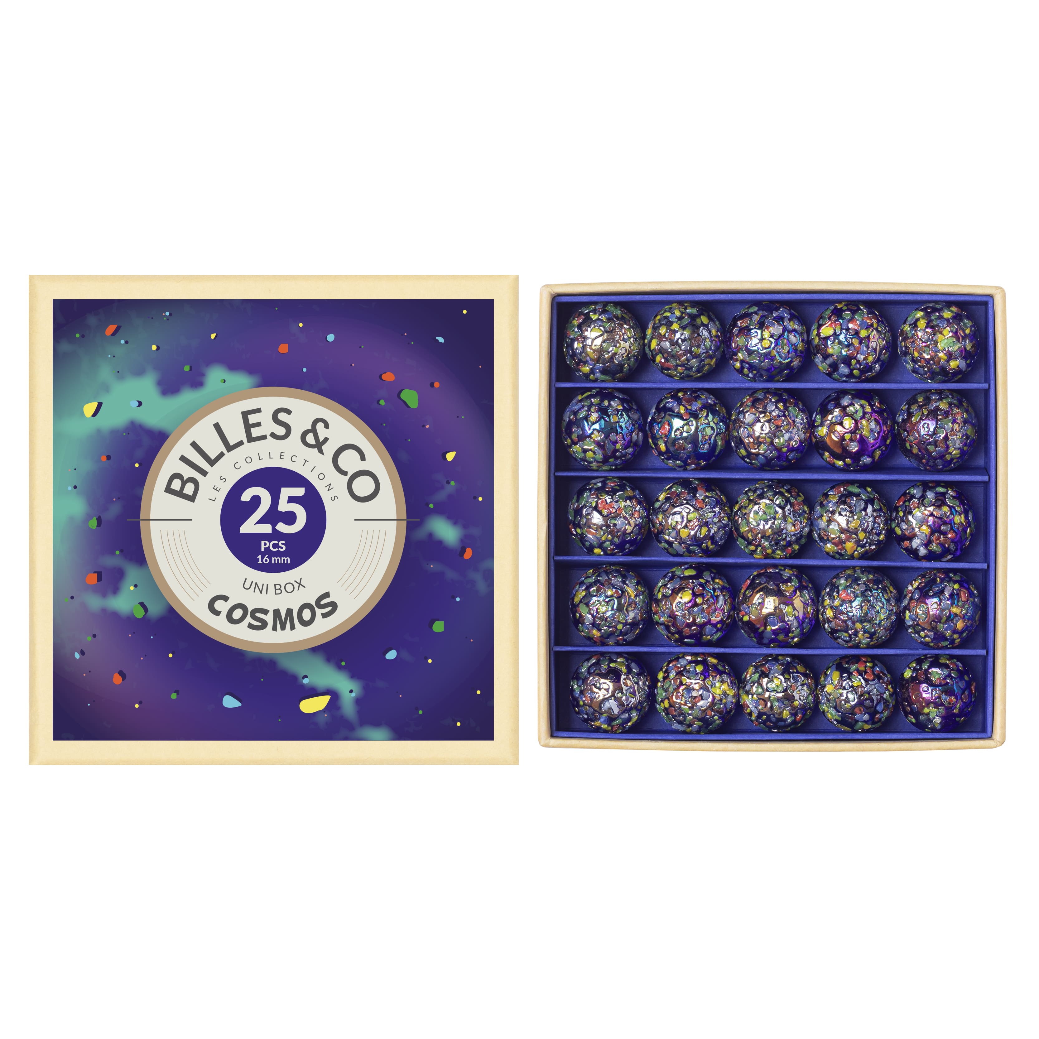 Coffret de 25 billes Cosmos Billes & Co