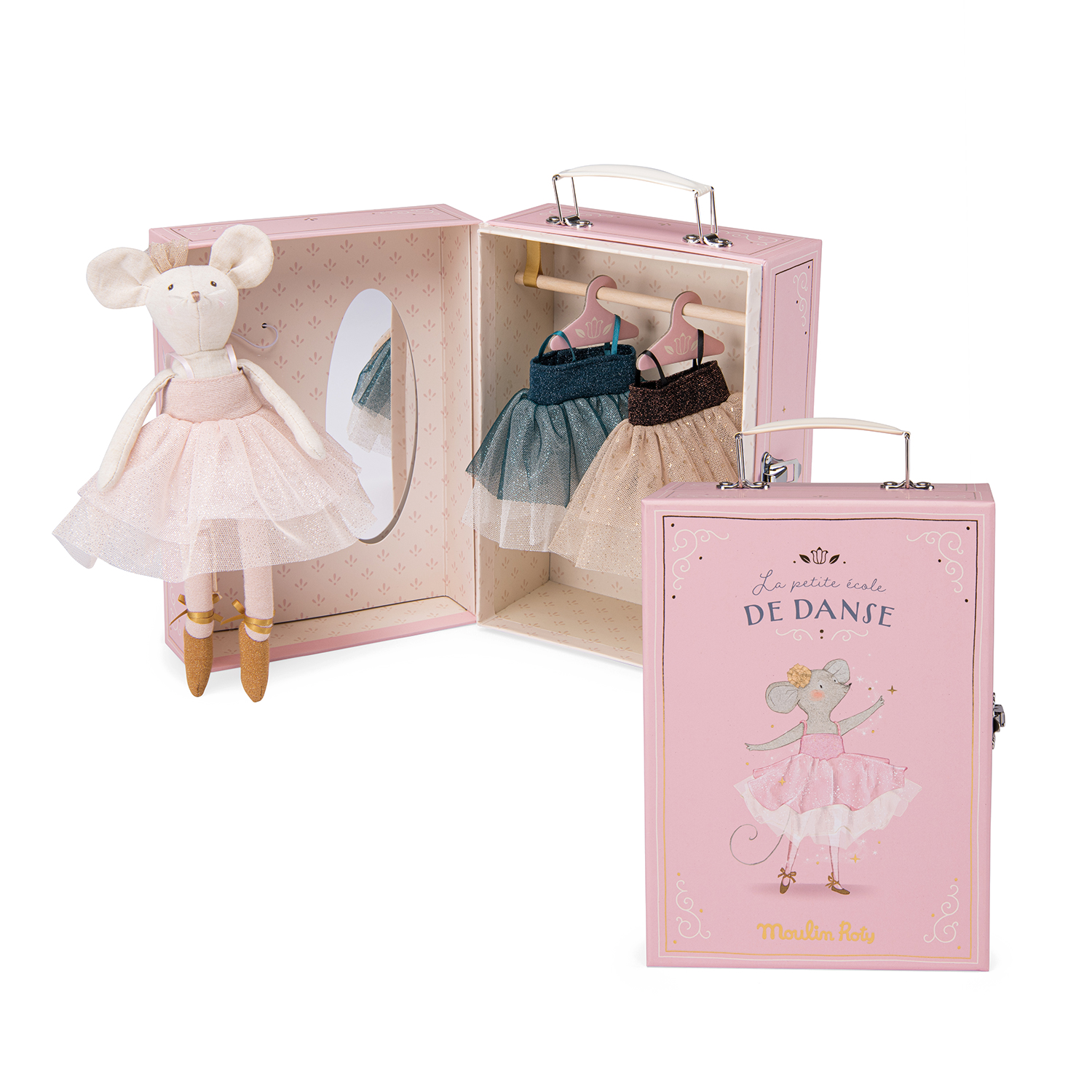 Valise a tutus souris La petite ecole de danse Moulin Roty