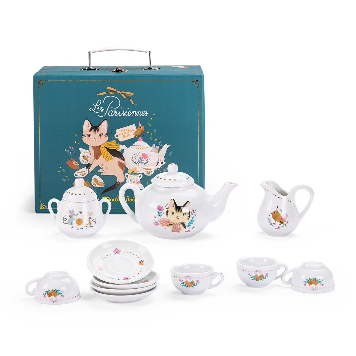 Valise dinette the porcelaine Les parisiennes Moulin Roty