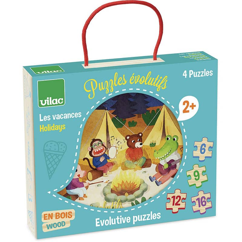 vilac 4 puzzles evolutifs vacances