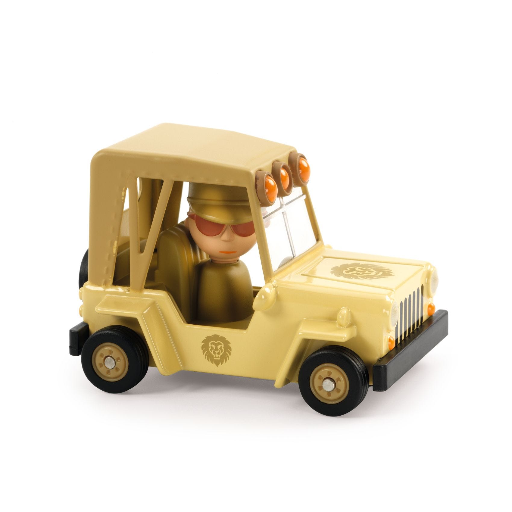 Voiture Crazy motors Lion safari Djeco
